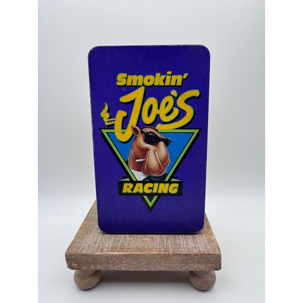 Vintage Smokin Joe's Racing Camel Cigarette Tin Camel Racing Purple Metal Box